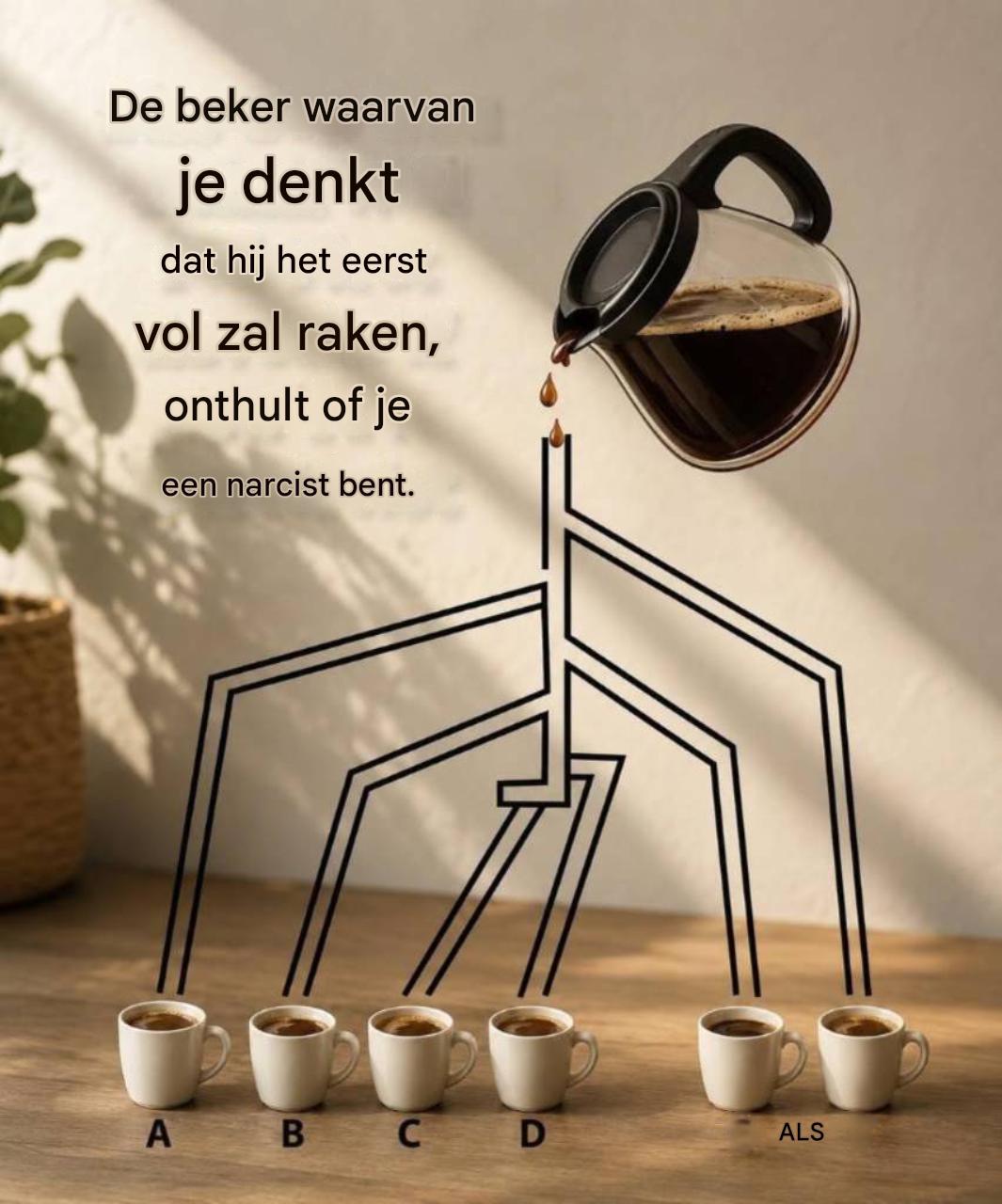 De beker die je het eerst verwacht te vullen, zegt misschien wel meer over je denkstijl dan je beseft.