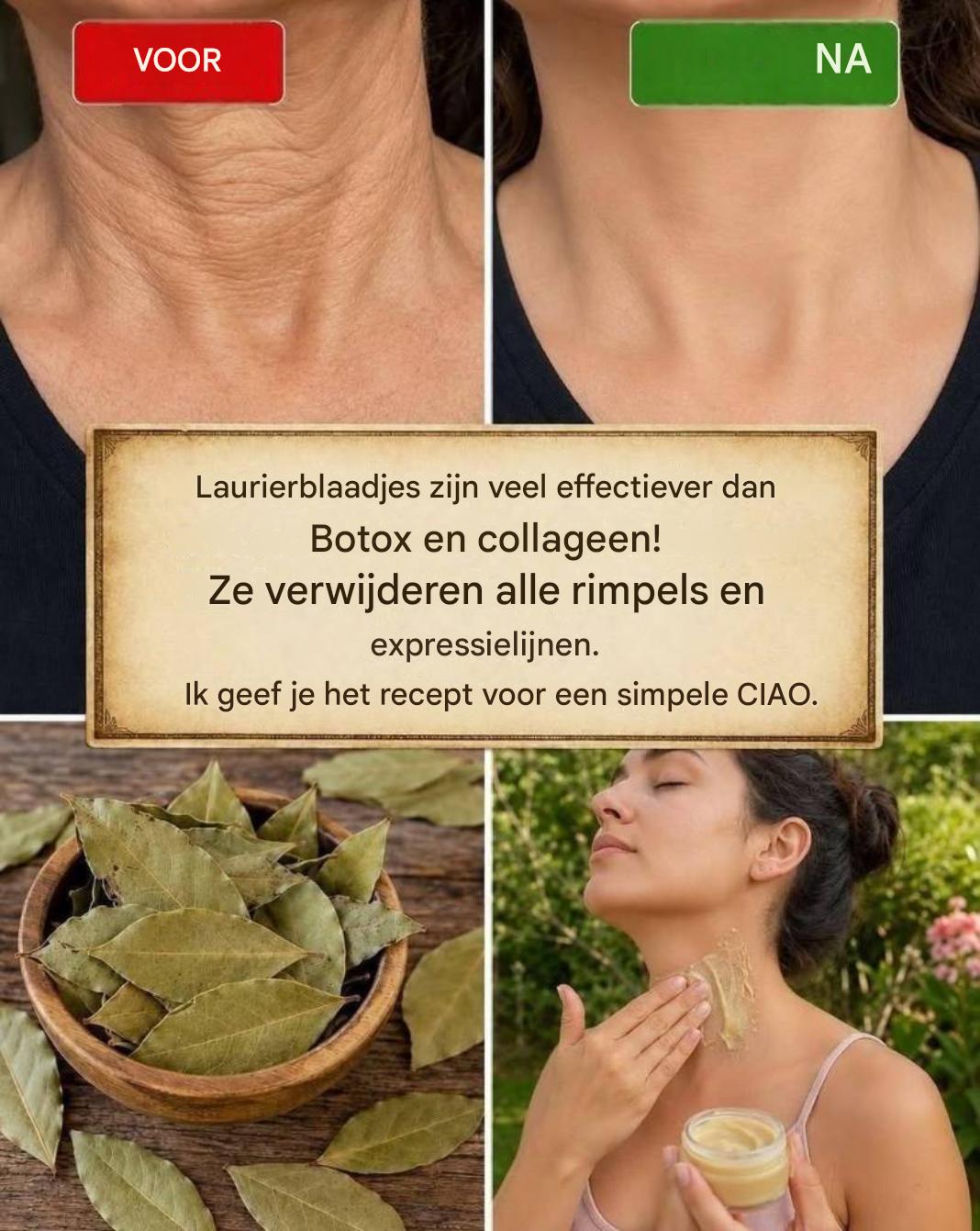 Laurierblaadjes zijn veel effectiever dan Botox en collageen!