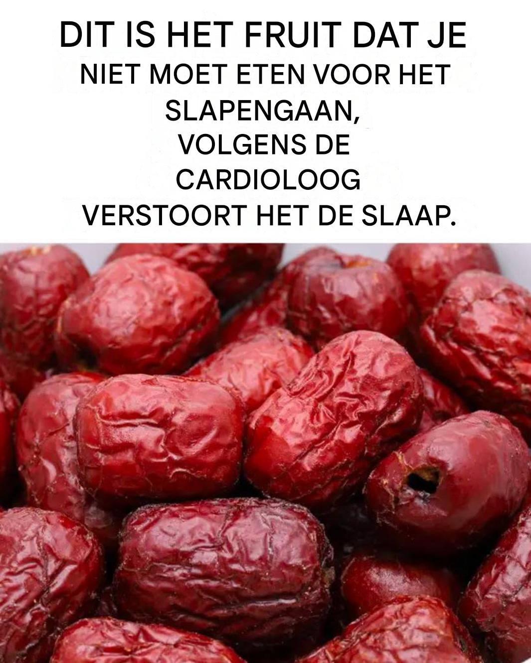 Volgens de cardioloog moet je dit fruit niet eten voor het slapengaan: “Het kan je slaap verstoren.”