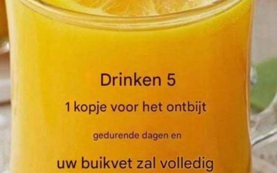 De krachtigste vetverbrandende drank om snel de buikvet te verminderen