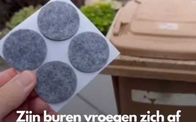 Zijn buren vroegen zich af waarom hij viltjes in zijn vuilnisbak plakte, nu doet IEDEREEN het op deze manier