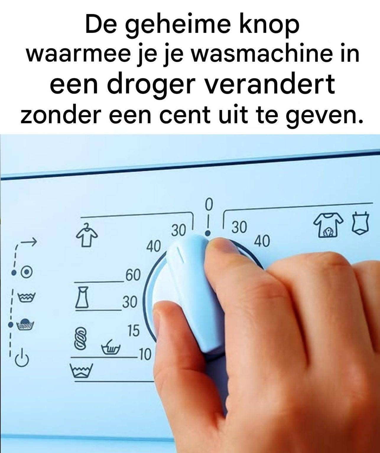 De geheime truc waarmee je van elke wasmachine een droger maakt: het gebruikt geld en neemt geen ruimte in beslag.