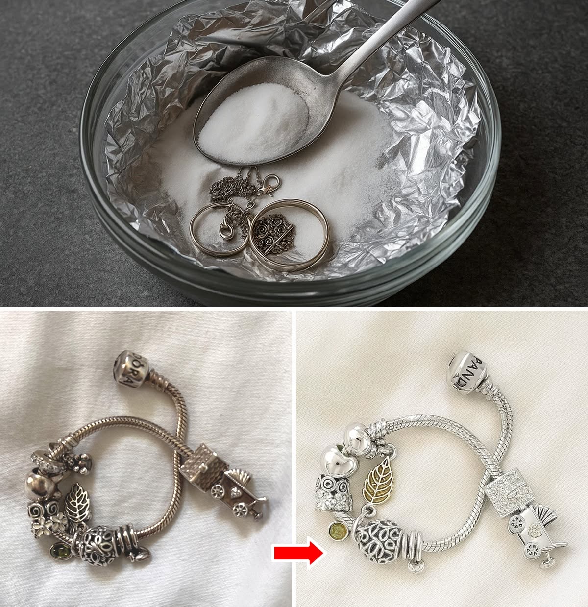 Hoe maak je zwartgeblakerd zilver schoon zodat het er weer als nieuw uitziet?