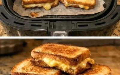 🧀Gegrilde kaassandwich uit de airfryer (perfect krokant en met gesmolten kaas)