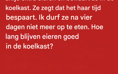 Tip om eieren vers te houden