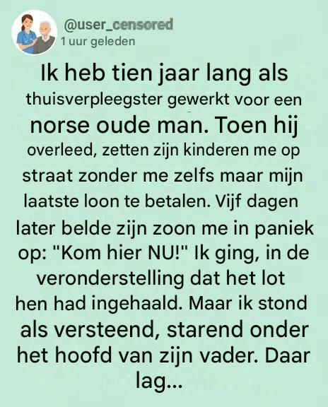 Waarom een ​​miljonair tien jaar lang in het geheim een ​​envelop onder zijn bed verborgen hield voor zijn verzorger.