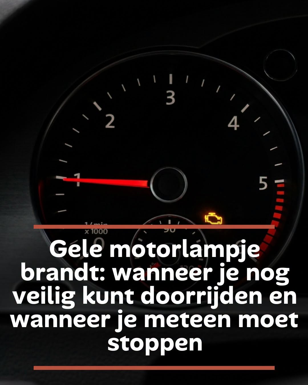 Gele motorlampje brandt: wanneer je nog veilig kunt doorrijden en wanneer je meteen moet stoppen