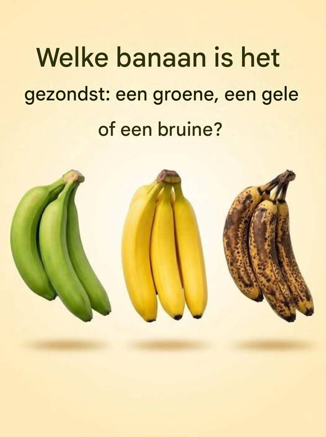 Groen, geel of bruin… welke banaan is nou echt het gezondst? Bananen zijn een van ‘s werelds meest geliefde vruchten, en terecht. Ze zijn goedkoop, makkelijk mee te nemen, van nature zoet en zitten boordevol essentiële voedingsstoffen.