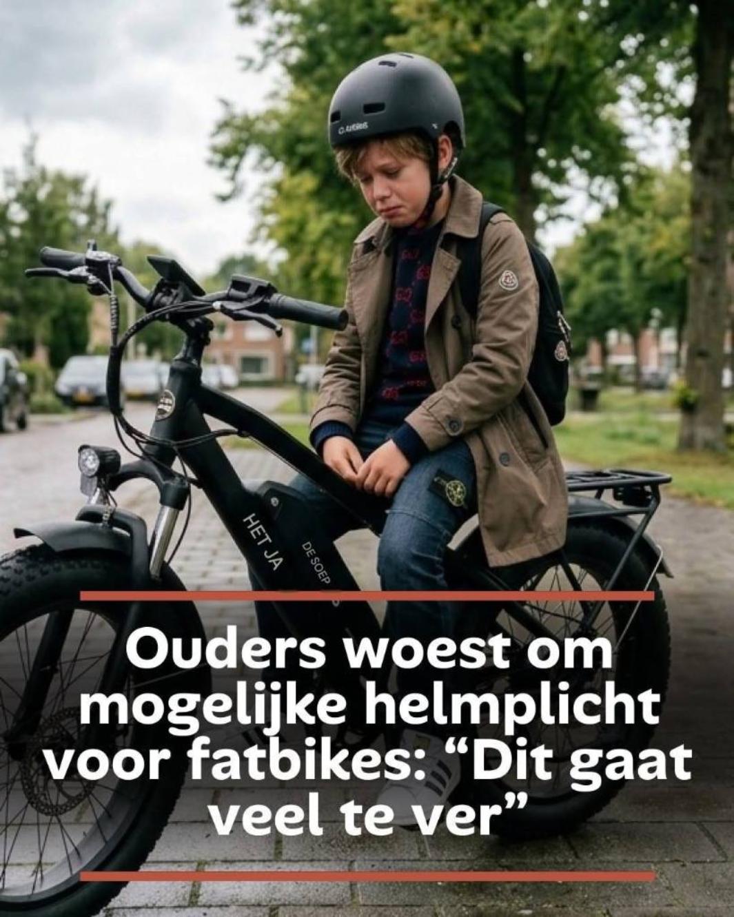 Ouders woest om mogelijke helmplicht voor fatbikes: “Dit gaat veel te ver”