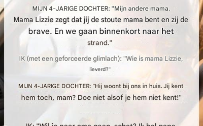 Op de terugweg van de kleuterschool vertelde mijn dochter over haar “andere ouders” en stortte mijn wereld in.
