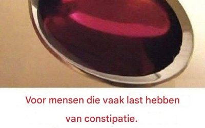 Eén lepeltje en je rent naar de wc.