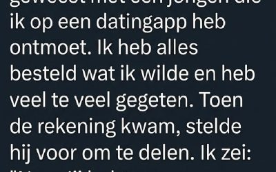 Een Date, Een Avond, Een Les Die Ik Nooit Zal Vergeten