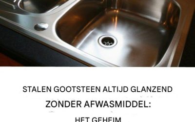 Zo poets je je gootsteen zonder afwasmiddel te gebruiken.