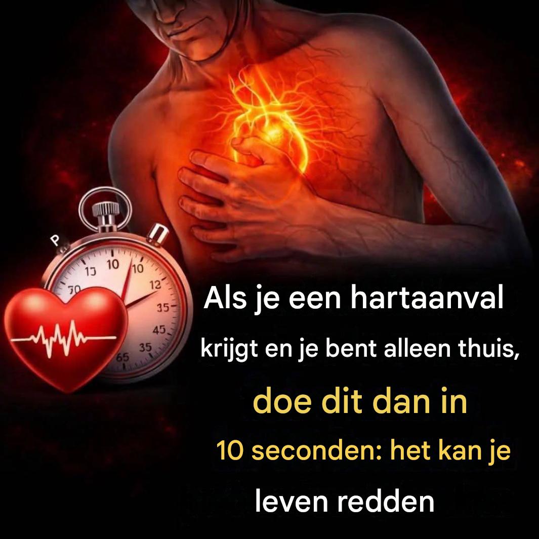 Als u thuis een hartaanval krijgt, doe dit dan binnen 10 seconden en u kunt uw leven redden.(1 / 2)