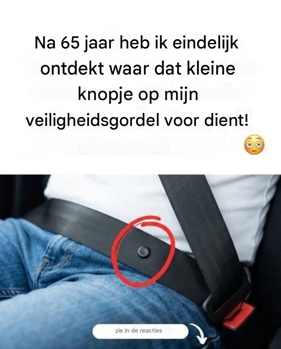 Dit kleine knoopje op je riem is veel nuttiger dan je denkt.