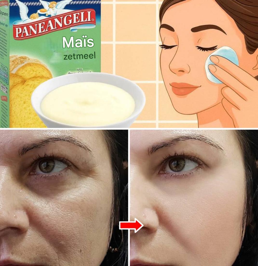 Hoe je maizena op je huid aanbrengt voor een antirimpeleffect vergelijkbaar met botox
