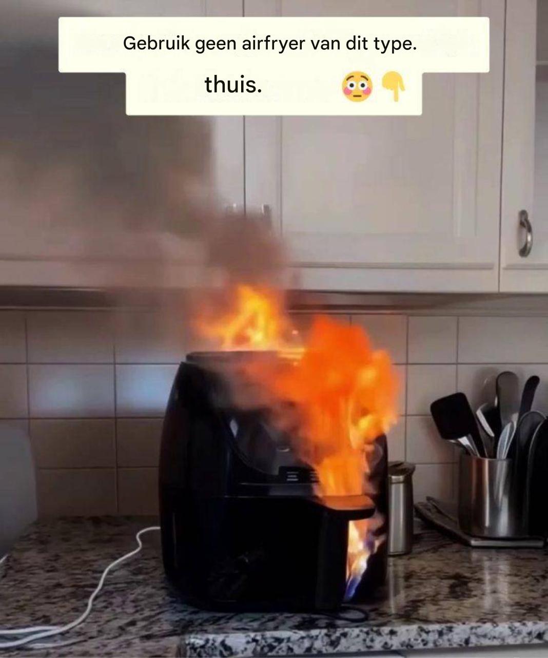 5 plekken waar je je airfryer thuis nooit moet gebruiken