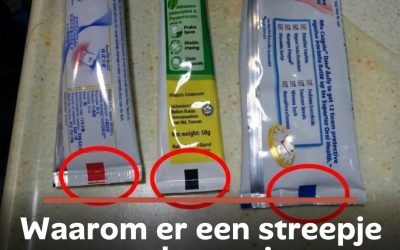 Waarom er een streepje onderaan je tandpastatube staat en wat het echt betekent