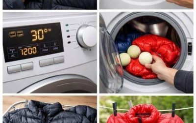 Een truc waarmee je jassen en donsjassen onverwoestbaar kunt wassen en ze direct kunt drogen.