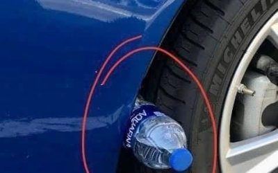 Wat betekent een plastic fles op een band?