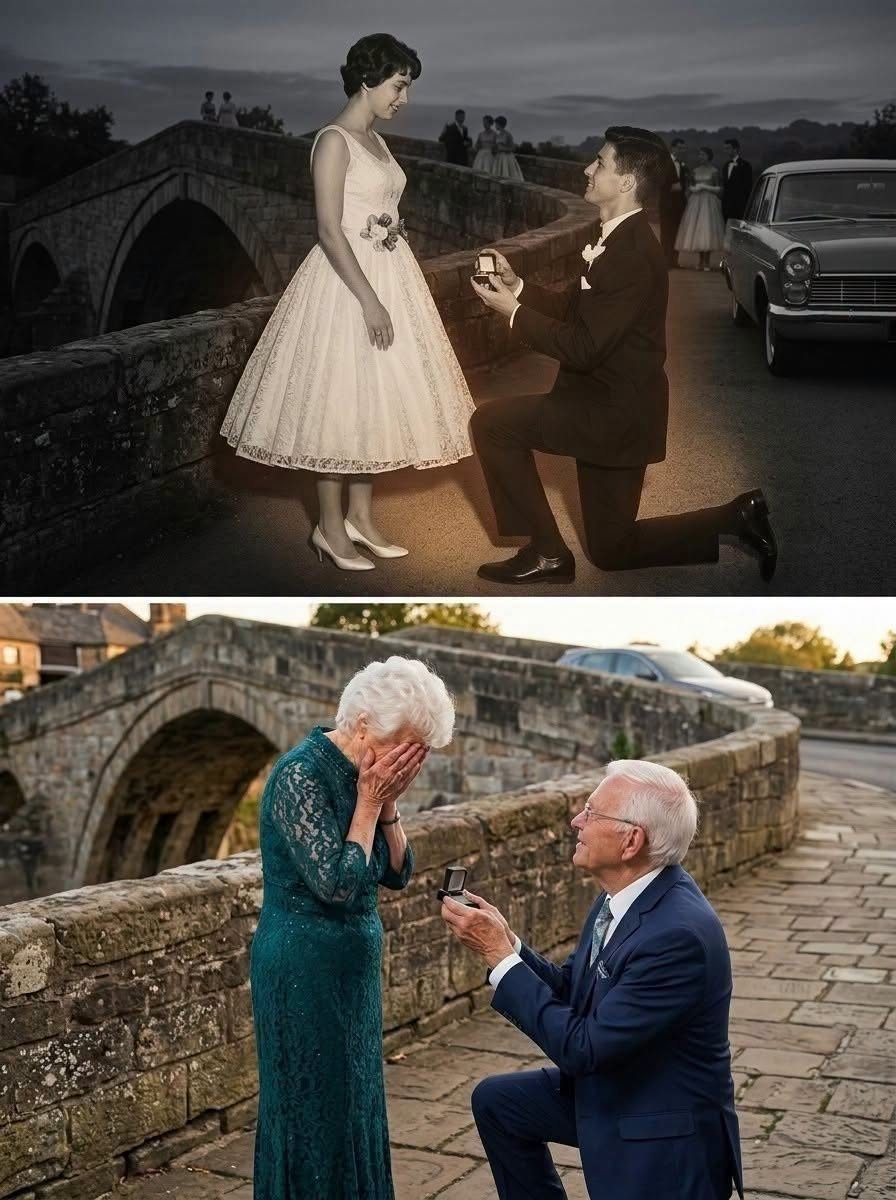 Een 80-jarige man ontmoet zijn jeugdliefde en vraagt ​​haar na 60 jaar scheiding ten huwelijk.