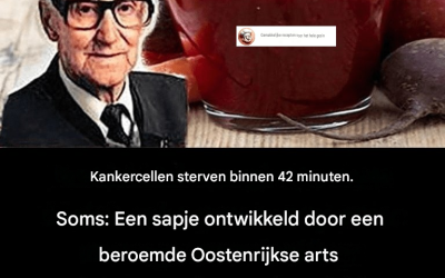 Kankercellen sterven binnen 42 dagen: een sapje ontwikkeld door een beroemde Oostenrijkse arts vernietigt kankercellen.