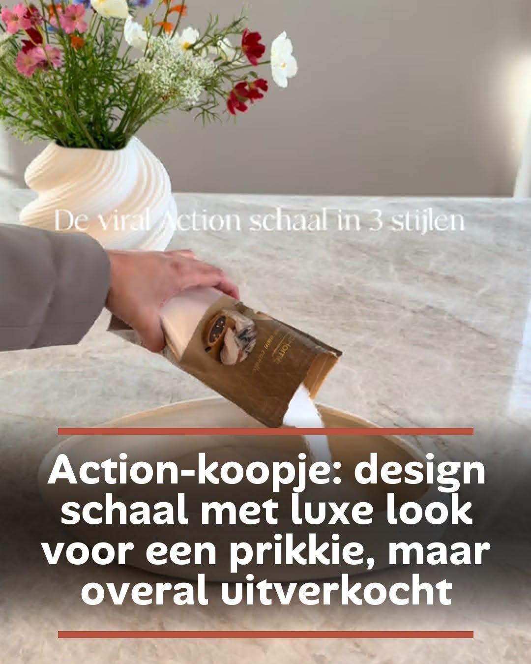 Action-koopje: design schaal met luxe look voor een prikkie, maar overal uitverkocht
