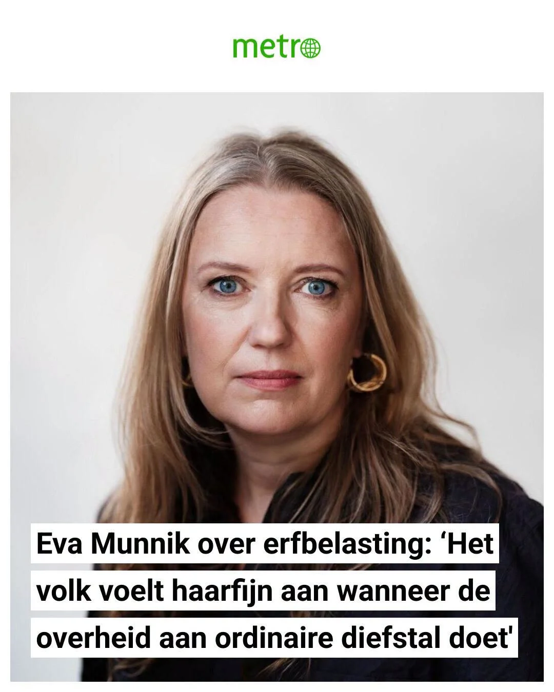 Eva Munnik over erfbelasting: ‘Het volk voelt haarfijn aan wanneer de overheid aan ordinaire diefstal doet’