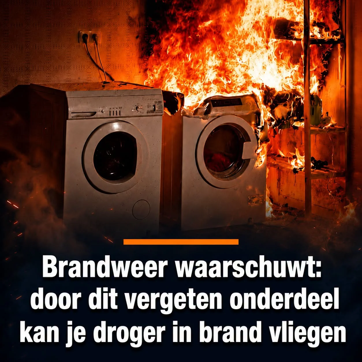 Brandweer waarschuwt: dit vergeten onderdeel van je droger kan brandgevaar opleveren