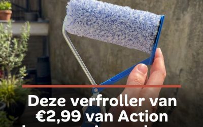 Deze verfroller van €2,99 van Action bespaart je een hoop gedoe tijdens het schilderen