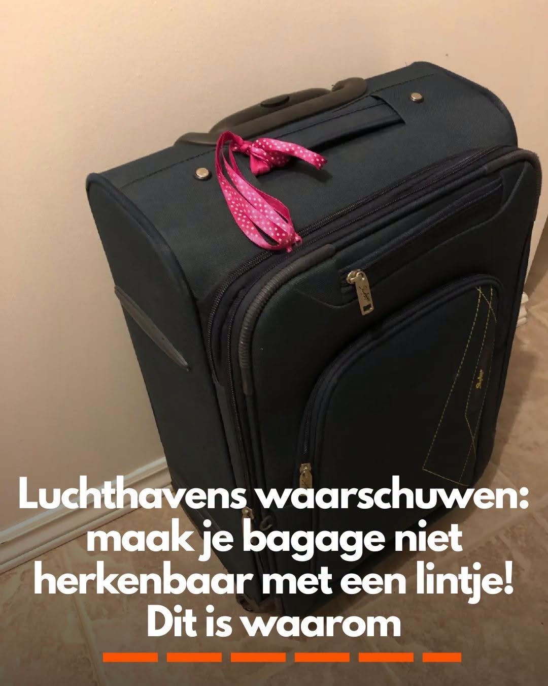 Luchthavens waarschuwen: maak je bagage niet herkenbaar met een lintje! Dit is waarom