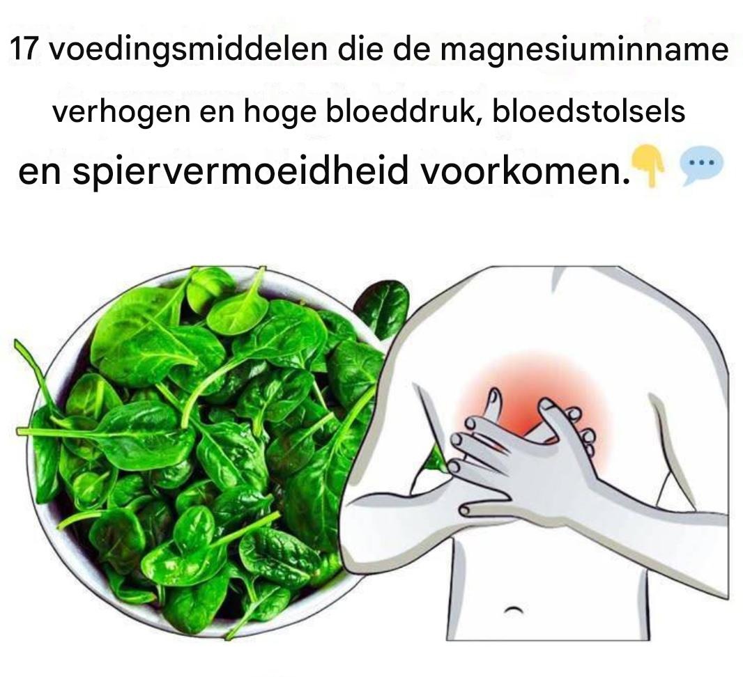 17 voedingsmiddelen die de magnesiuminname verhogen en hoge bloeddruk, bloedstolsels en spiervermoeidheid voorkomen