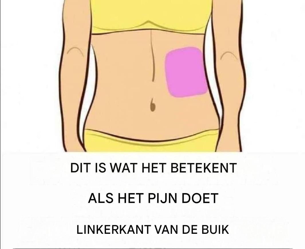 Doet de linkerkant van je buik pijn? Let dan op dit symptoom (1/2)