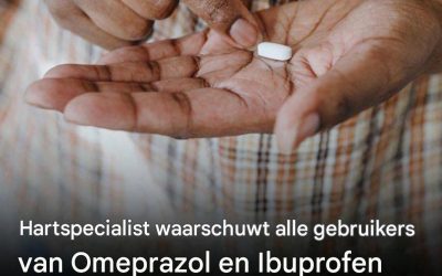 Hartspecialisten geven een waarschuwing af aan alle gebruikers van Omeprazol en Ibuprofen.