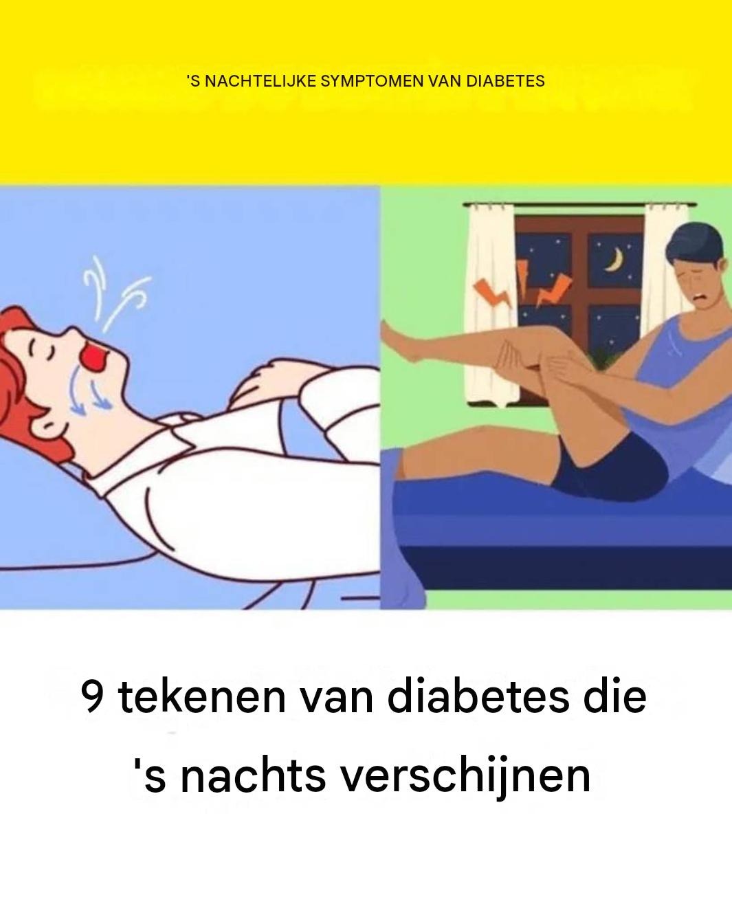 9 diabetessymptomen die ‘s nachts optreden