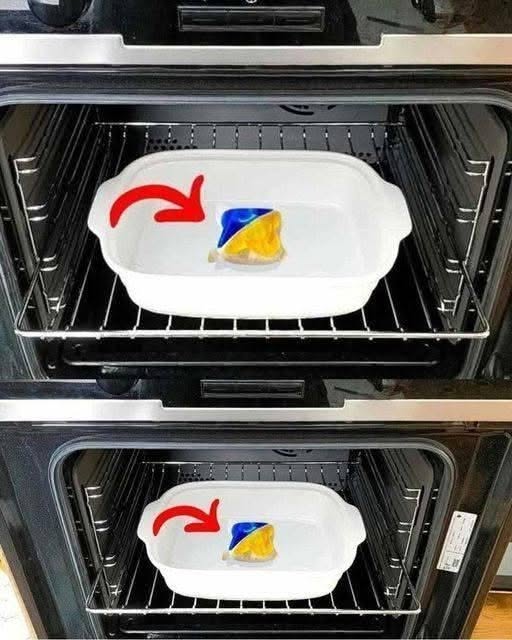 De truc voor het moeiteloos verwijderen van de oven: zelfs aangebrand vet verdwijnt.
