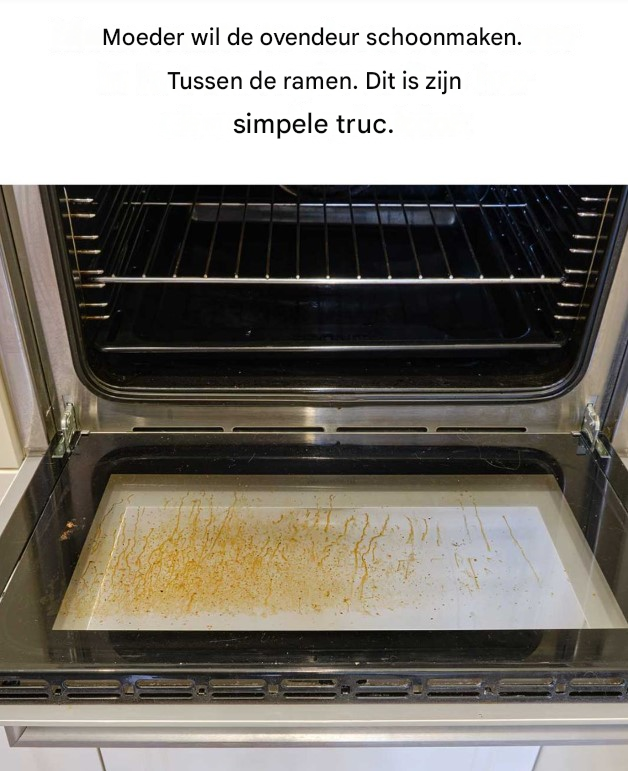 Een simpele truc om het glas van de ovendeur schoon te maken: schitterende resultaten zonder agressieve chemicaliën.