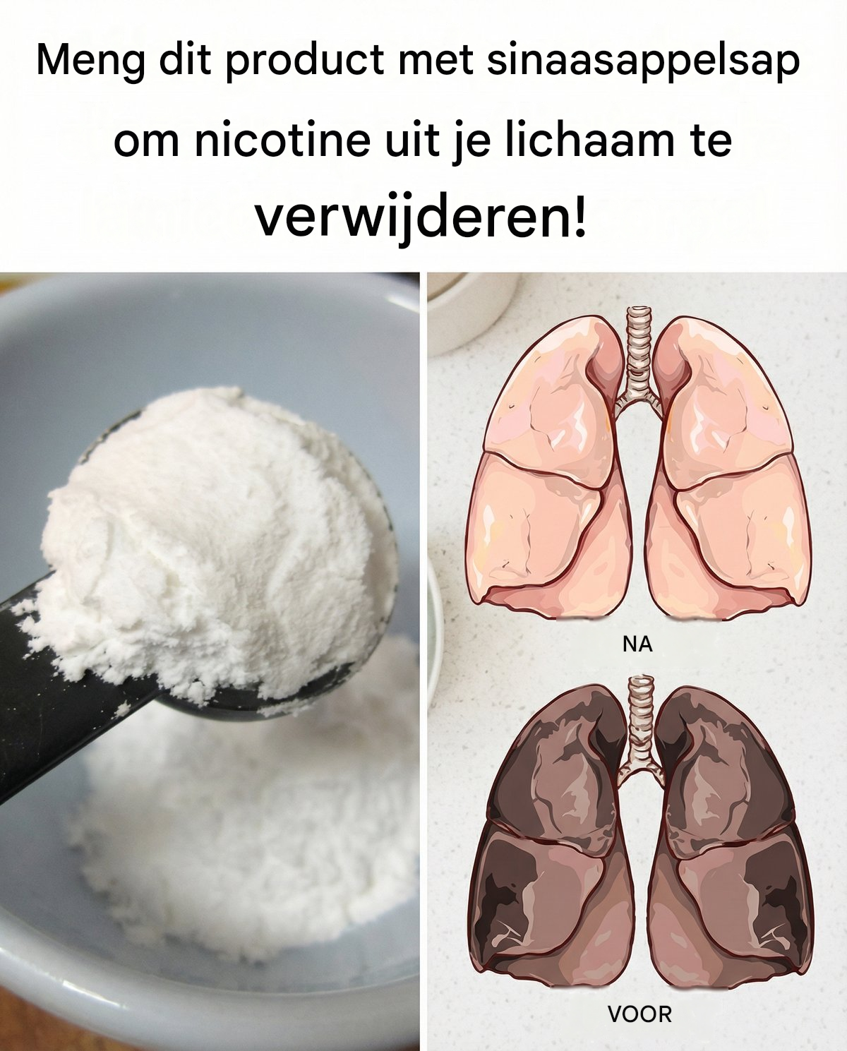 Meng dit product met sinaasappelsap om nicotine uit je lichaam te verwijderen!