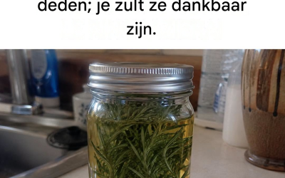 Een trucje van onze grootmoeders: rozemarijn gemarineerd in witte wijn.