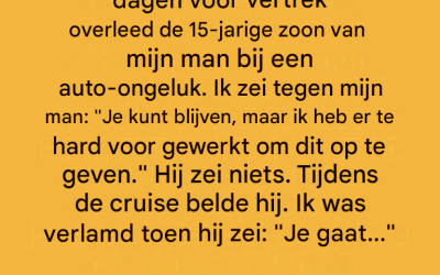 Ze verkoos een cruise boven haar familie en verloor alles bij haar terugkeer.