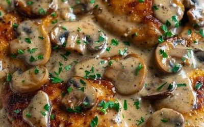 Kip-champignonovenschotel in 15 minuten met 150 g champignons