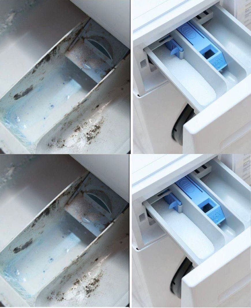 Een slimme truc om de wasmiddellade schoon te maken.
